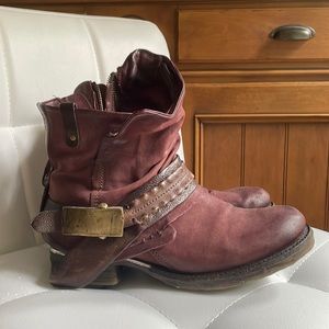 A.s. 98 burgundy boots